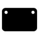 Etiquettes d'identification en synthétique - 01953, 60 x 40 mm, avec 2 trous, 1, 100, noir